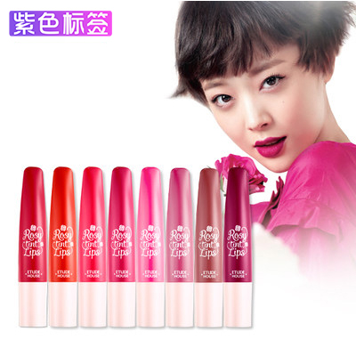 海外直邮Etude House/伊蒂之屋 玫瑰花园染色 气垫唇彩染唇液口红