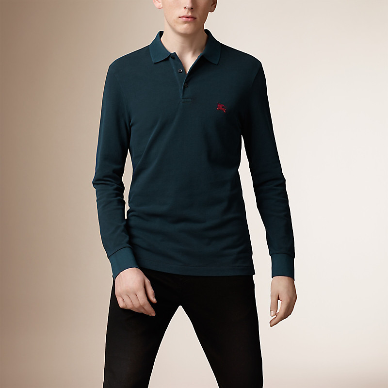 BURBERRY/博柏利两次染色平织棉质 Polo 衫 39835071
