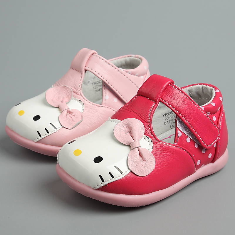 hello kitty儿童鞋2015春夏新款女童凯蒂猫软底羊皮休闲鞋DI3264