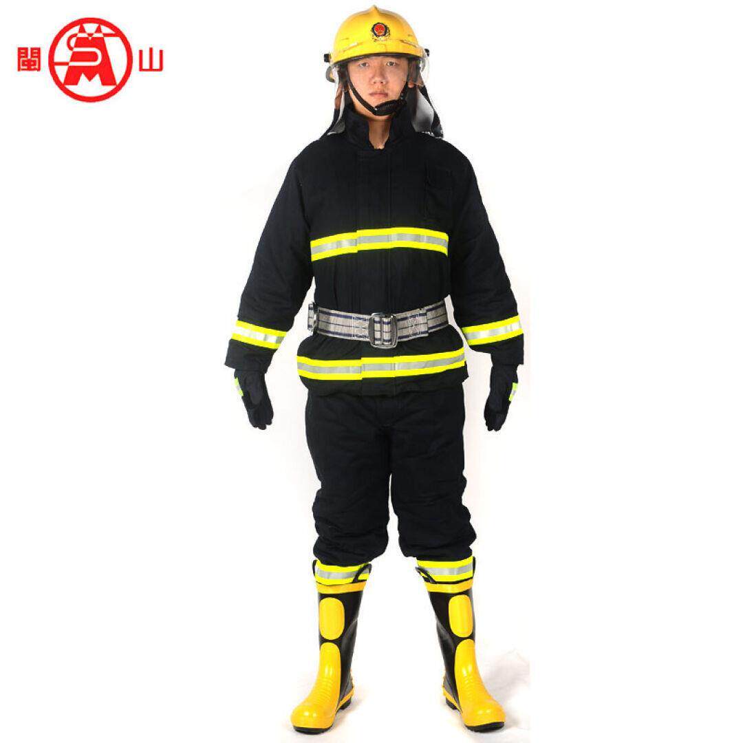 Minshan thickened 02 FIRE SERVICE FIRE SERVICE FIRE SERVICE FIRE SERVICE FIRE SERVICE FIRE SERVICE FIRE RESISTANT AND FLAME RETARDANT COMBAT SUIT FIRE SERVICE FIVE PIECES