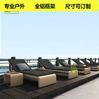 Ngoài trời Wicker Ghế Giường Giải trí Lounge Bãi biển Nội thất ngoài trời Vườn Ban công Sun Room Pool Hotel - Bàn ghế ngoài trời / sân ban ghe sat ngoai troi