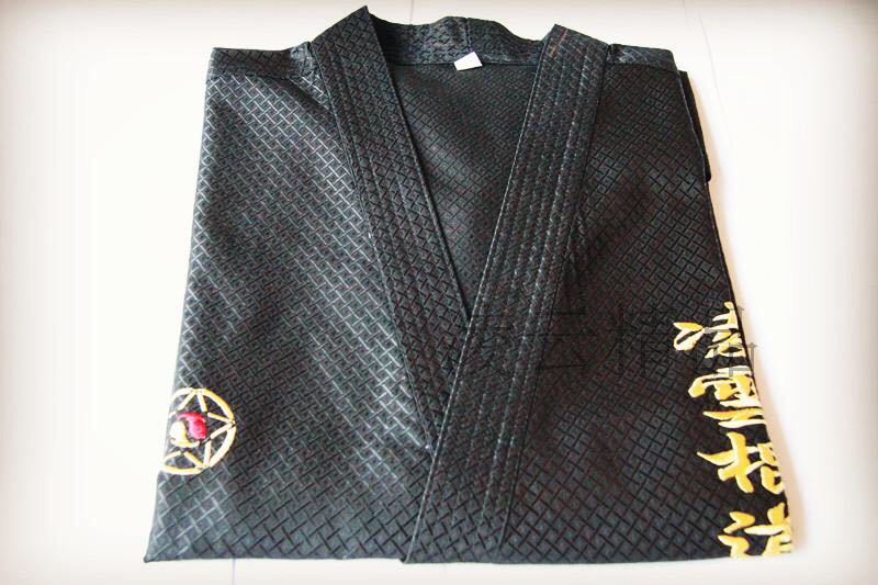 Lingyun stick road new black square fabric coach stage performance clothing nunchaku taekwondo clothing single top