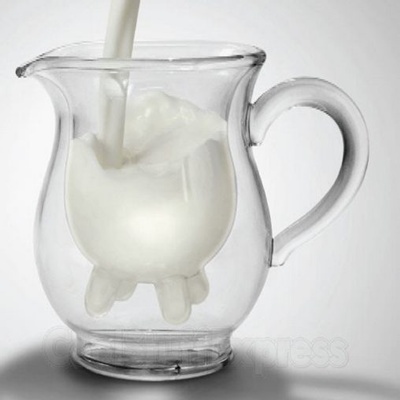 Fred Cow-Double Milk Cup) Glass Calf Half Creamer Birthday Gift