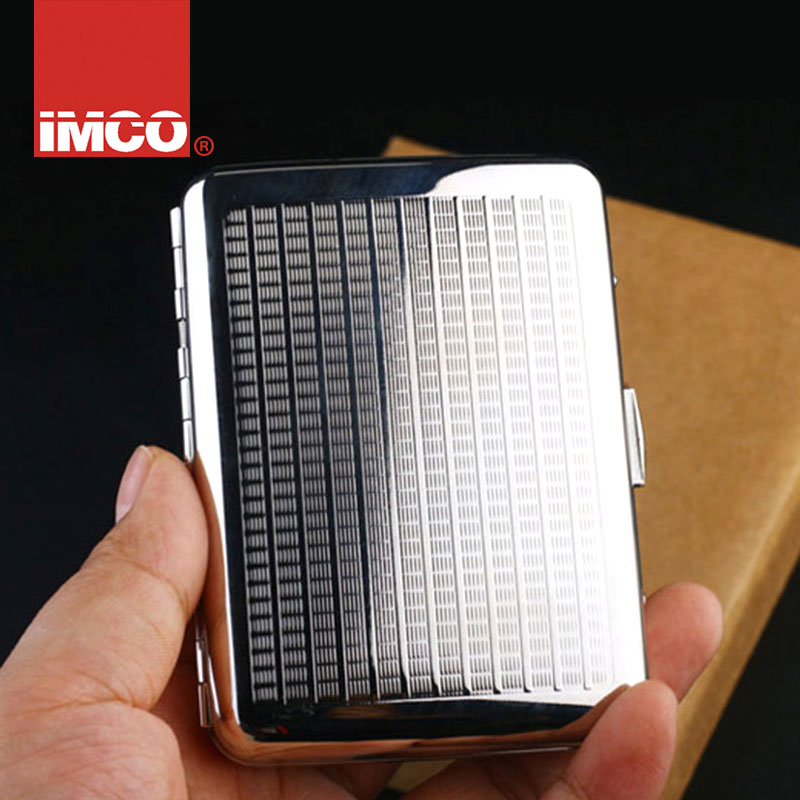 IMCO Aiku Cigarette Case Austria Ultra Thin 16 20 Pack Men's Creative Pure Copper Automatic Metal Cigarette Case