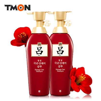 韩国直邮正品含光损伤修复红吕洗发水400ml*2