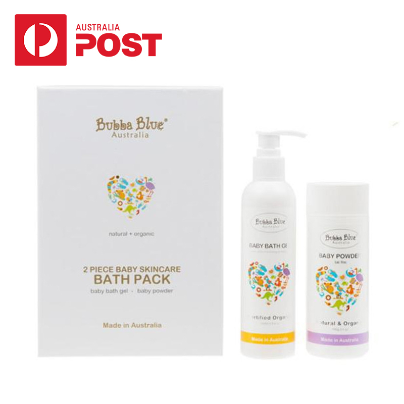Bubba Blue第三代婴儿套装 沐浴露200ml+爽身粉100ml（无滑石粉配