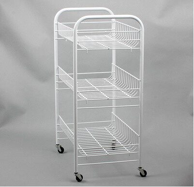 Belt Wheel Vegetable Rack Kitchen Shelving Triple Fruit Containing Layer Shelf Removable Bathroom Floor Finishing Set Object Shelf