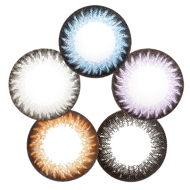 包邮 海昌美曈润丽大小直径彩色隐形近视眼镜半年抛 cs彩瞳