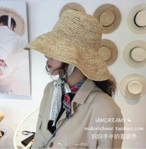 The running amount gives back the real pat (elegant and gentle little retro lace straw-knitted hat) = IAC Korea