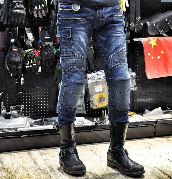 High speed RPMCN R2E riding pants protective gear motorcycle jeans calf tightening stretch slim thin