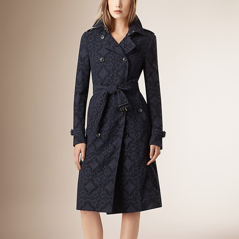 BURBERRY/博柏利嘎巴甸蕾丝 Trench 风衣 40048381