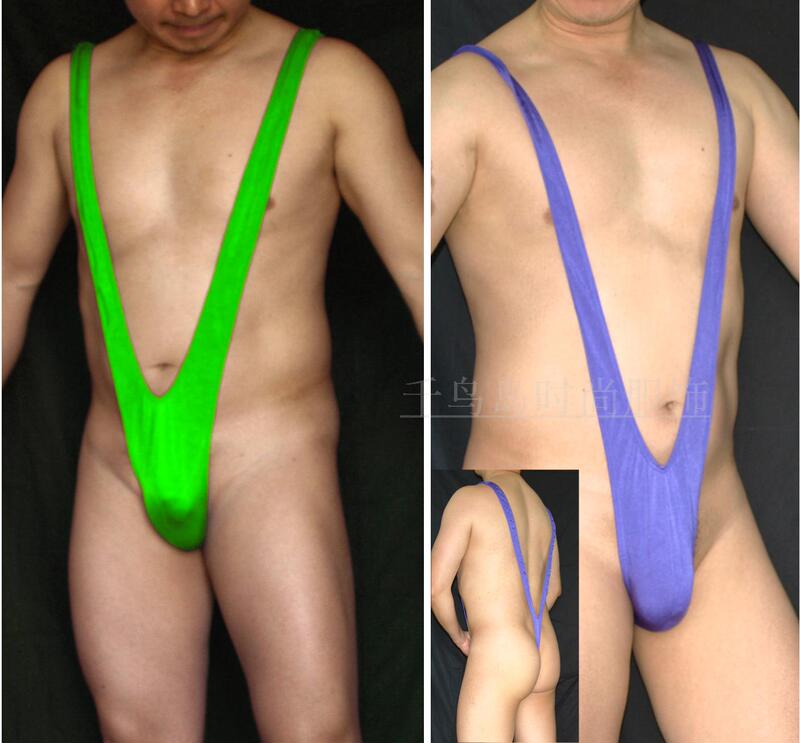 European and American Popular Borat Mankini Swimsuit Men's Bikini Swimming Strap Borat Deep V Style