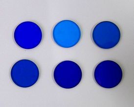 QB型滤光片 青蓝色玻璃 QB5,QB12,QB13,QB21,QB24,QB29 20*1.5mm