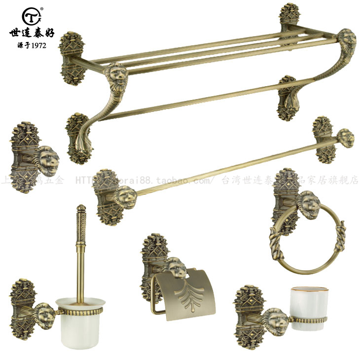 Serentai Good pure copper forged Brief European-style Mao towel rack Bathrooms Bathroom Hardware Pendant LU928