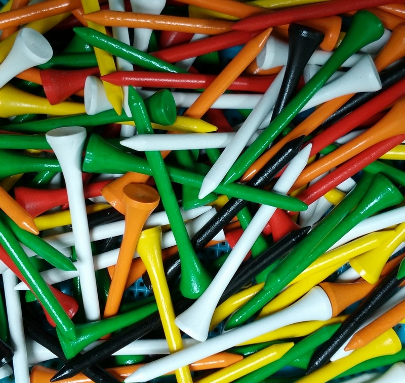 GOLF wood tee golf wooden ball spikes Colored ball spikes 70mm