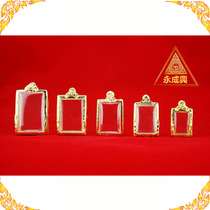 Yongchengxing Thai Buddha Amulet Accessories 18K Gilt Carved Shell Somdej Butterfly Jade Amulet Necklace