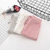 1-3-year-old girl baby pants summer thin 2 womens baby beat bottom pants Summer 0 womens treasure summer dress cotton linen mosquito repellent