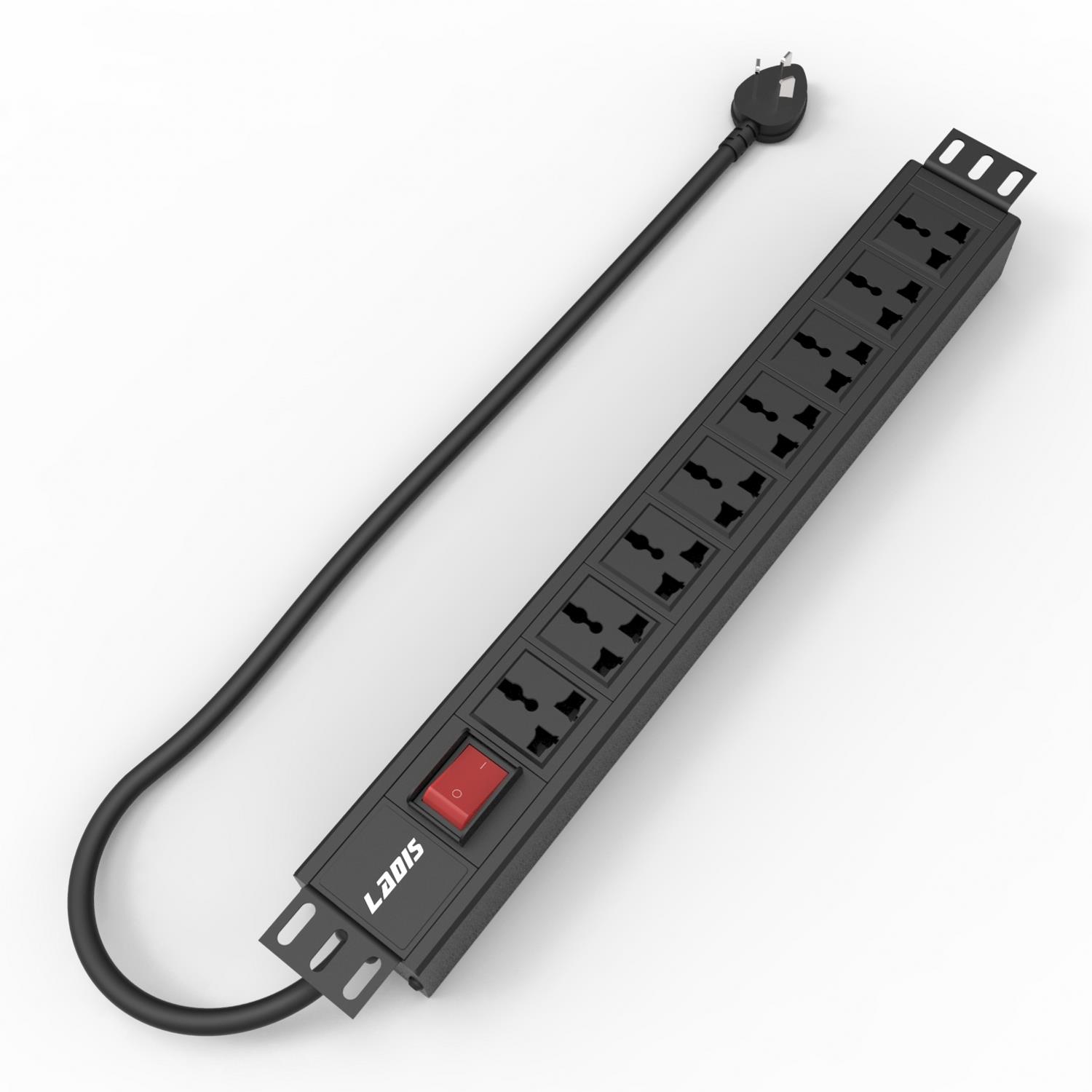 Radix 16A data room with 8-bit universal jack with switch PDU cabinet distribution socket