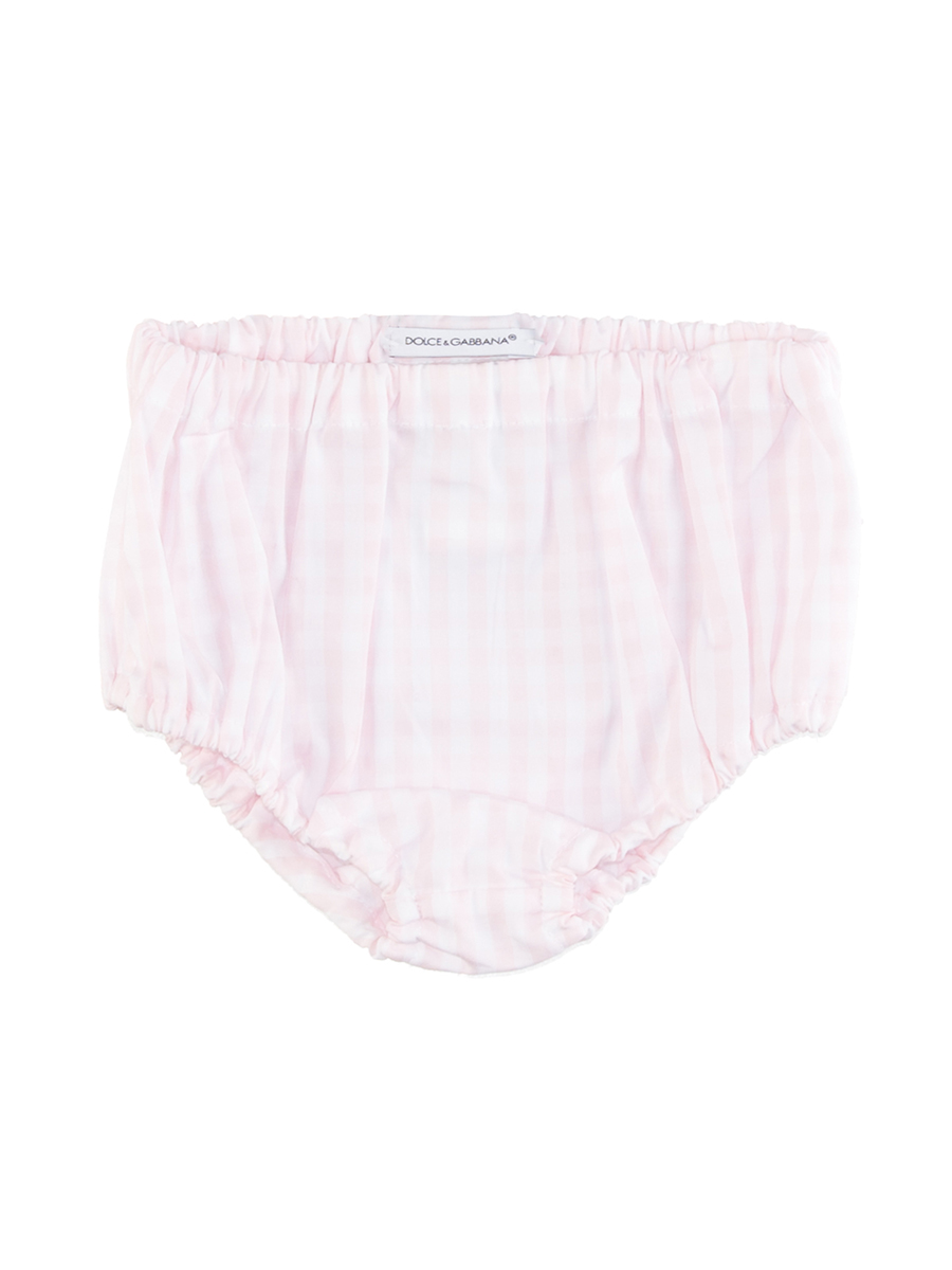 Dolce&Gabbana 粉色格纹印花三角内裤