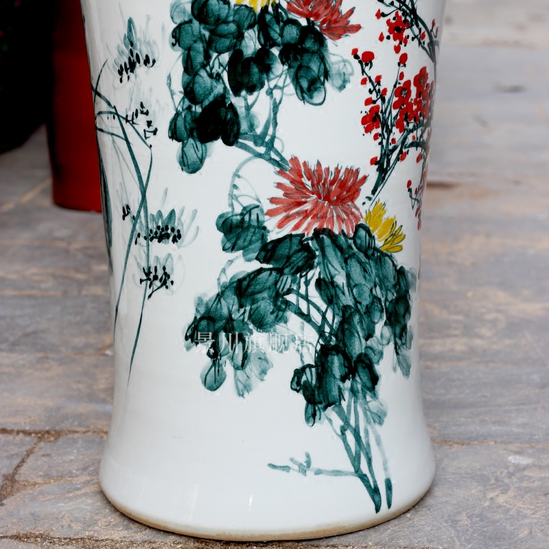 Jingdezhen ceramics hand - made pastel gentleman figure of large vase household adornment sitting room hotel furnishing articles