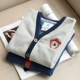 Áo khoác trẻ em cotton cardigan Áo khoác bé trai cổ chữ V cho bé trai và bé gái áo khoác trẻ em nam Áo khoác
