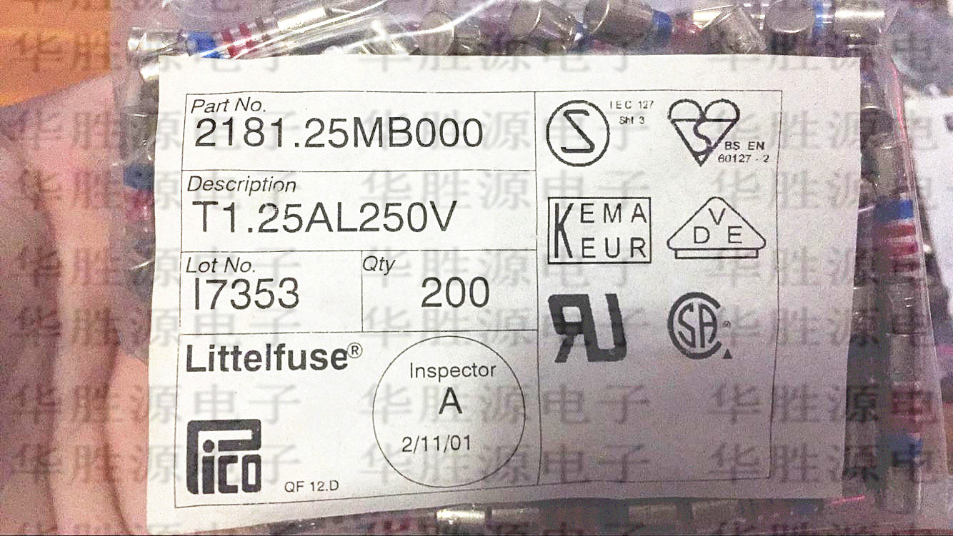 Force 02181 25MXB T1 25AL 250V slow fuse 5X20 No foot color ring glass fuse