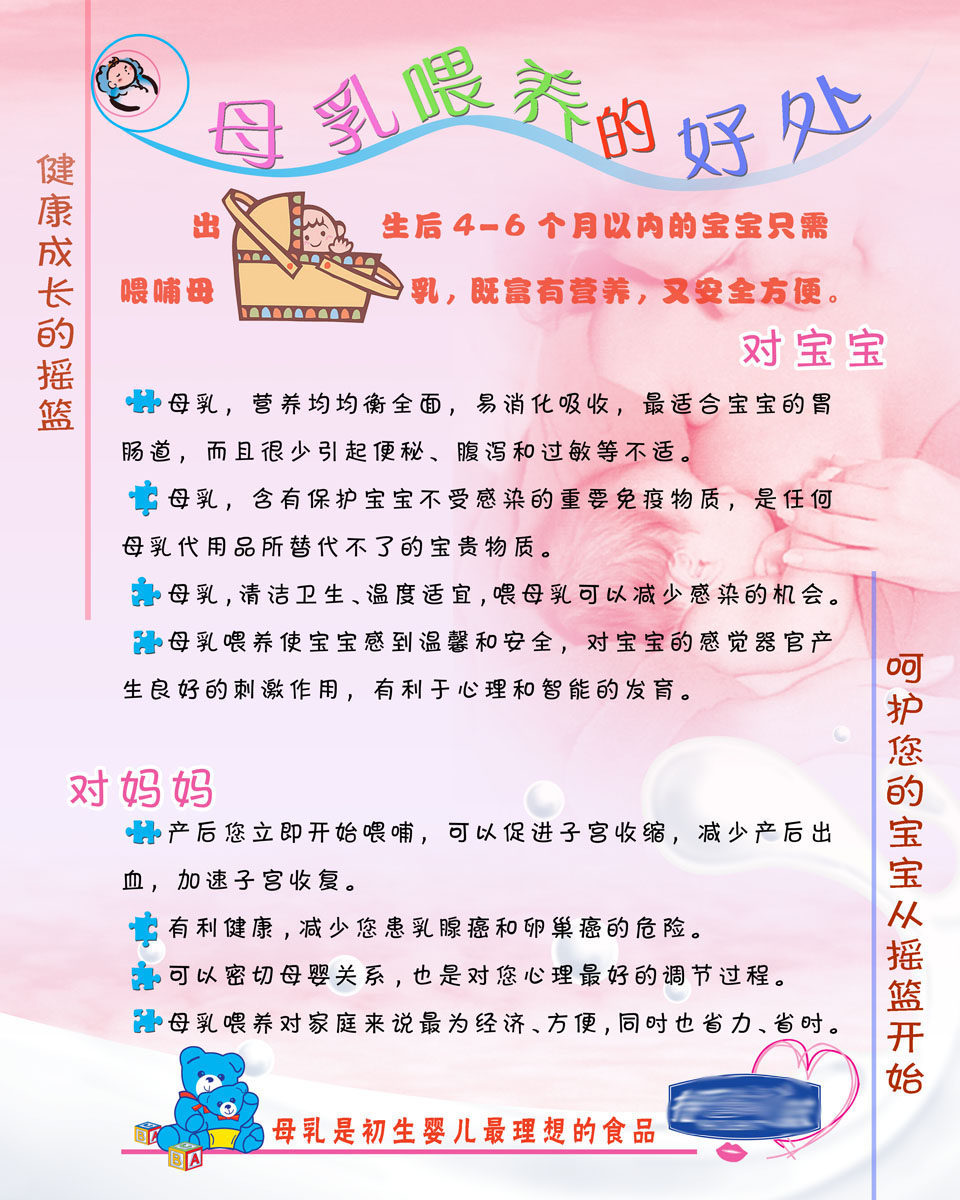 611办公装饰海报展板素材671母乳喂养的好处(3)