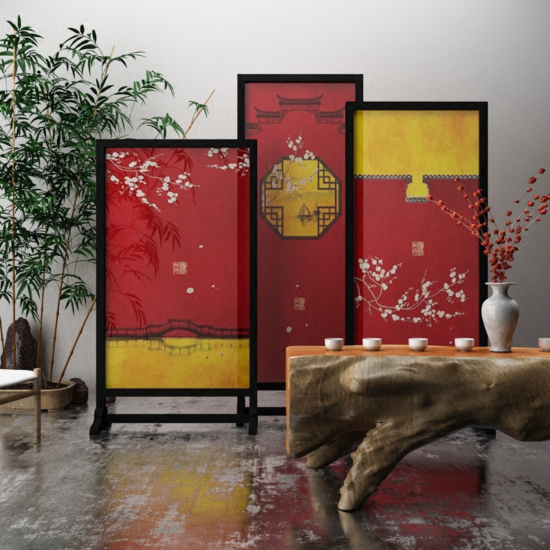 Classical Chinese Solid Wood Screen Partition Xuan Guan Living Room Seat Screen Tea Building Dining Room Hotel Screen Combination Screen Joycelebrating