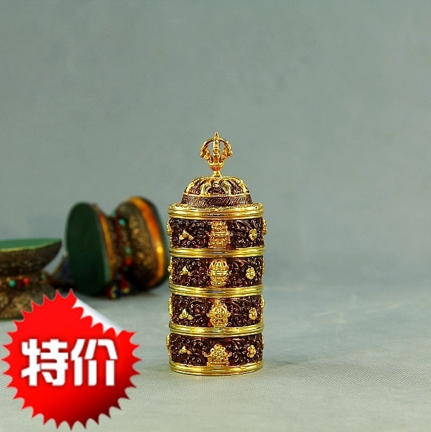 Exclusive custom-made Nepalese Queen's pure handmade for use with Bronze-Meter Golden Rice Box Rice Tank 6 5cm