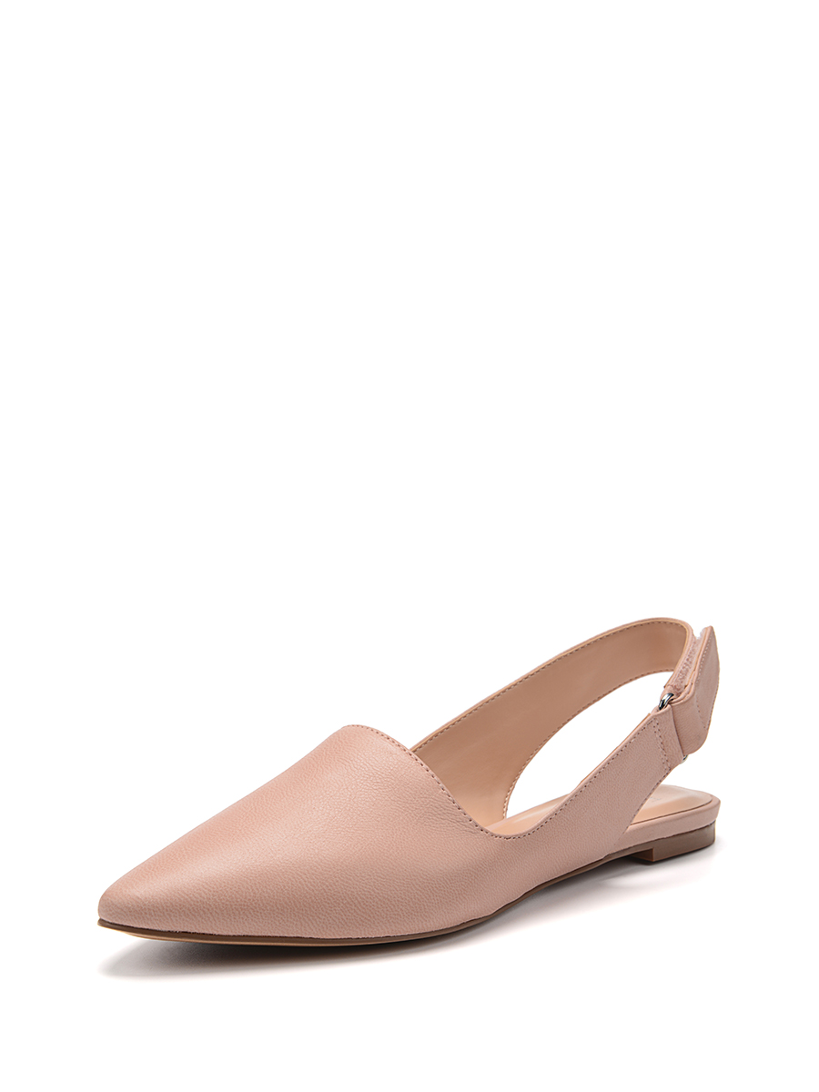 FRANCO SARTO|杏色搭带后跟尖头平底鞋