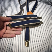 Mr. Lusan homemade Japanese Harajuku retro narrow straps for men and women British light luxury fashion trend suspenders