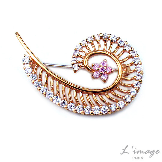 台湾官网直邮进口【Limage】海蕨亮钻胸针