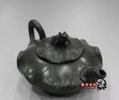 Antique imitation Jiang Rong pot Yixing purple clay pot famous pure handmade purple sand pot stone ladling pot petot small teapot Lotus Pond Moonlight
