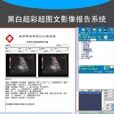 Color ultrasound black and white ultrasound medical record graphic image reporting system B ultrasound software Video capture card Foot pedal cable