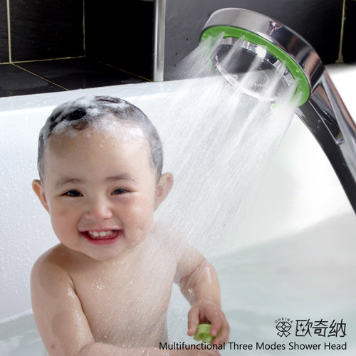 台湾官网直邮进口【欧奇纳 OHKINA】三段式SPA节水增压莲蓬头 花(