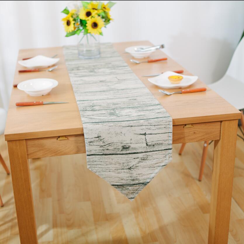 Creative wood grain table flag cover cloth covered with ancient bark pattern table cloth nostalgic tea flag custom bed flag pillow