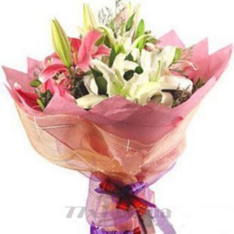 上海天津潜江香水百合花束北京同城鲜花速递朋友同事领导长辈礼物