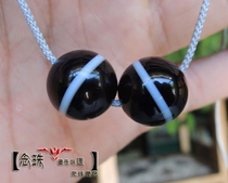 Natural first-line medicine teacher beads round beads to beads Buddha beads waist beads Wen play accessories choker jewelry wrapped silk agate 14MM