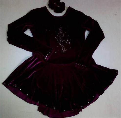Ice Moon Skating Clothing Manufacturer Wholesale Figure Skating Clothing Imported Korea Suede Fabric Upscale Hot Drill Color Complete With Color