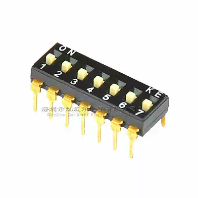 2 54 pitch-7p Dip switch Taiwan KE 7-bit high push DSIC07LHGET direct plug domestic also have