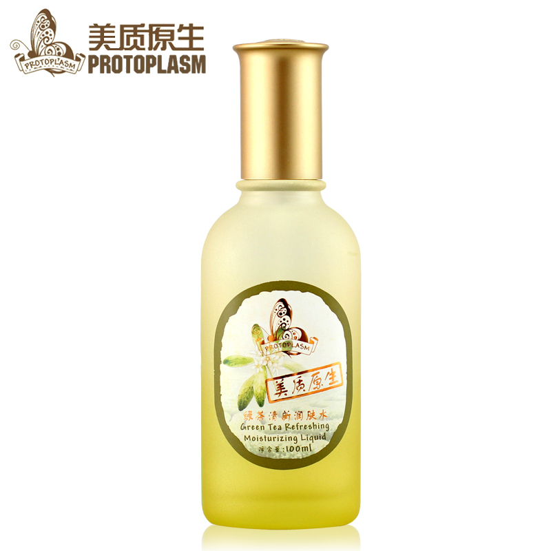 美质原生绿茶清新润肤水100ML 清爽补水控油