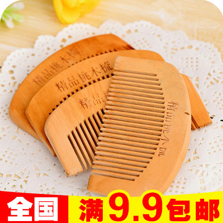 Wood comb comb natural health care wood comb antistatic healthcare peach wood comb comb