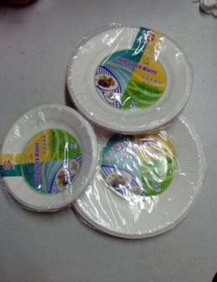 Disposable paper plate 10 packs green environmental protection painting cake handmade banquet paper plate tableware