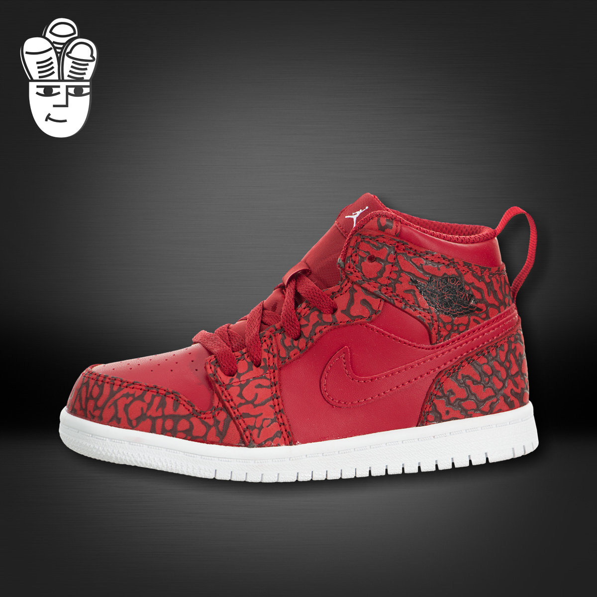 Air Jordan 1 Retro High PRM AJ1宝宝鞋 婴儿鞋 时尚红色爆裂纹