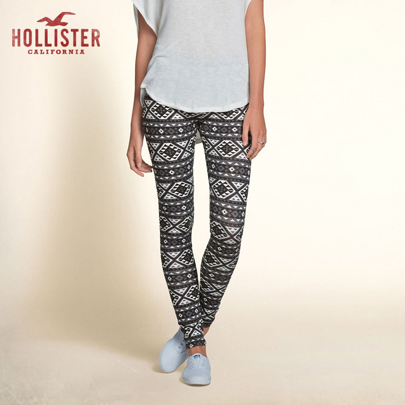 Hollister 黑白图案打底裤 女 82604 KI347-4316