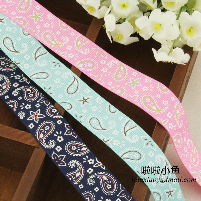 Pipa Pattern Printing Ribbon Satin Ribbon Bow Hair Accessories Headdress Hairpin DIY Material Accessories Tool Accessories