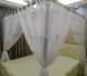 gió Đông Nam Địa Trung Hải giường tùy chỉnh lớp vỏ manti Trung Quốc bốn cột lưới trải giường giường tán đám cưới tấm màn che bức màn Mỹ - Bed Skirts & Valances