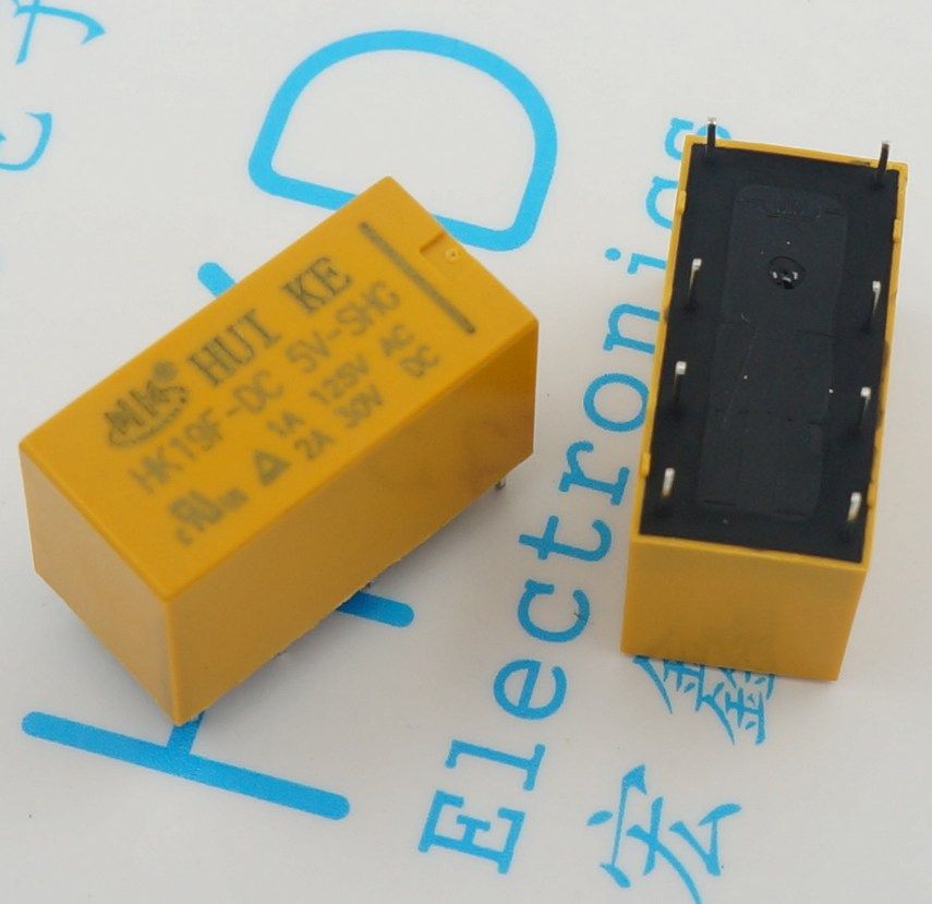 汇科继电器HK19F-DC 5V 12V 24C-SHG 8脚 2A 125VAC/30VDC 2开2闭
