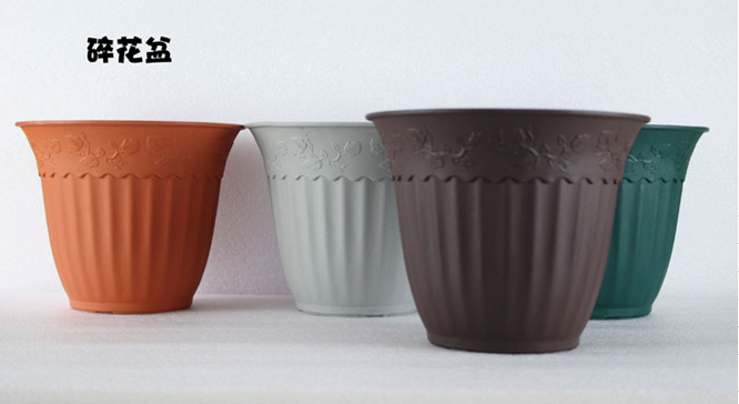 Classic fragmented flower carved thick flower pot feed for planting grass flower multi-meat cactus small pot plant