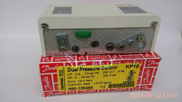 Danfoss Pressure Switch 060-1264 Low Pressure Automatic KP15 High Pressure Manual Reset Controller